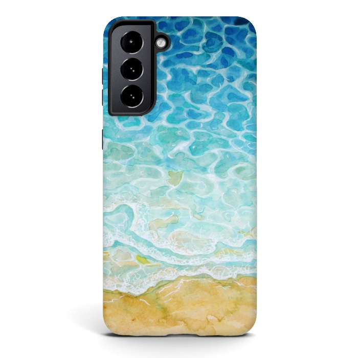 Galaxy S21 plus StrongFit Watercolor Sea G564 by Medusa GraphicArt