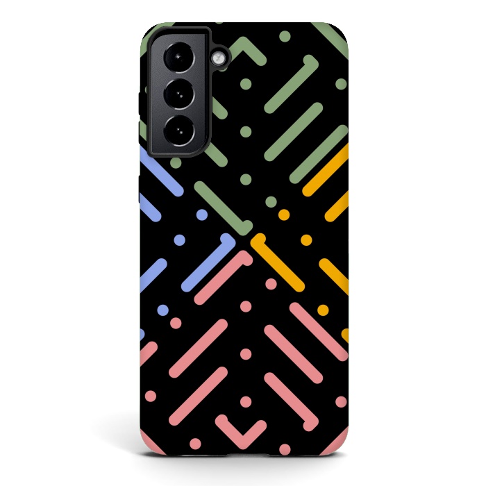 Galaxy S21 StrongFit Digital Line and Dots  by TMSarts