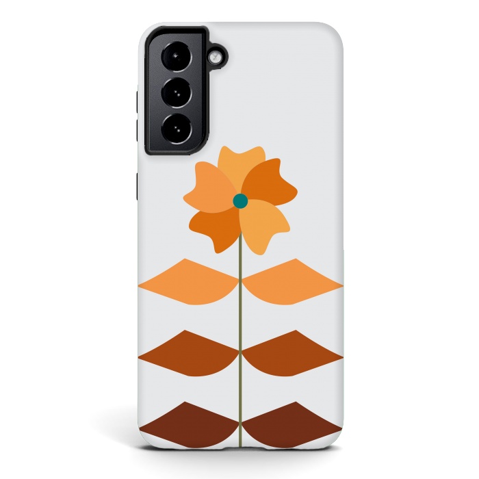 Galaxy S21 StrongFit Geometrical Floral by Creativeaxle