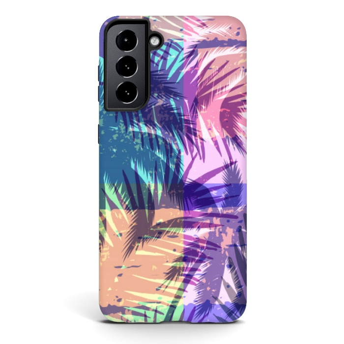 Galaxy S21 plus StrongFit mosaic tropical pattern by MALLIKA