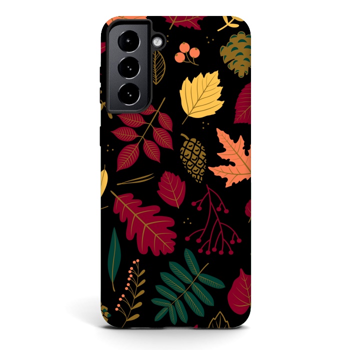 Galaxy S21 StrongFit Autumn Pattern With Leaves by ArtsCase