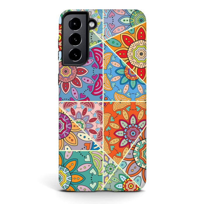 Galaxy S21 StrongFit Decorative Elements with Mandalas Designs by ArtsCase