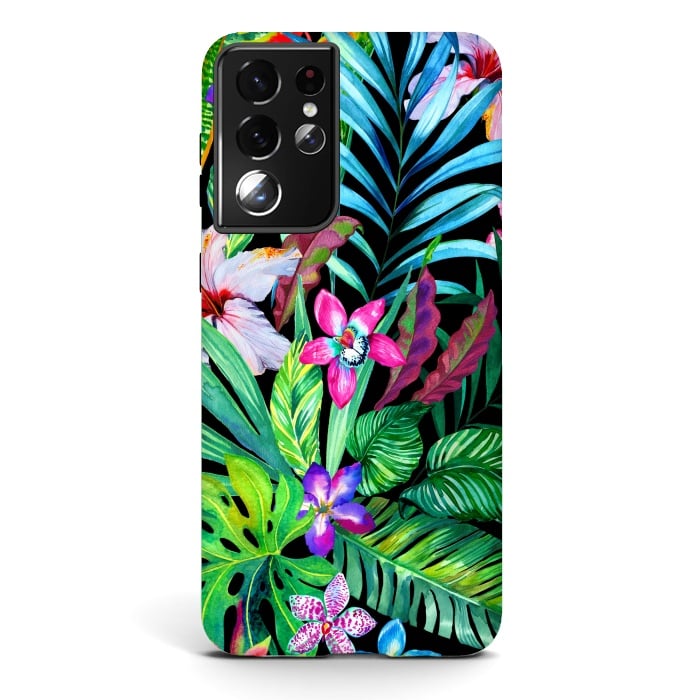 Galaxy S21 ultra StrongFit Tropical Exotic Pattern by ArtsCase
