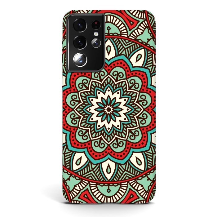 Galaxy S21 ultra StrongFit Vintage Decorative Elements  with Mandalas by ArtsCase