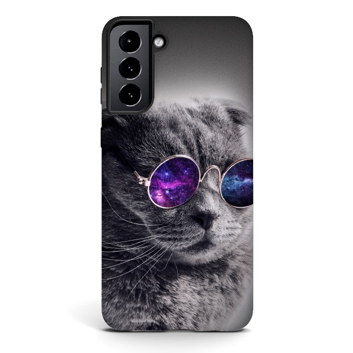 Galaxy S21 plus StrongFit Cat wearing sunglasses  by Winston