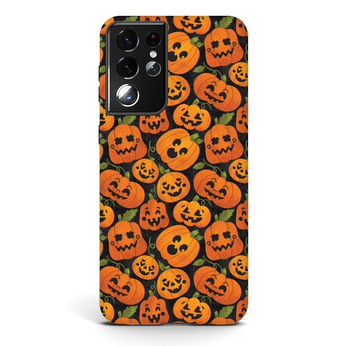 Galaxy S21 ultra StrongFit Funny Jack-O-Lanterns by Noonday Design