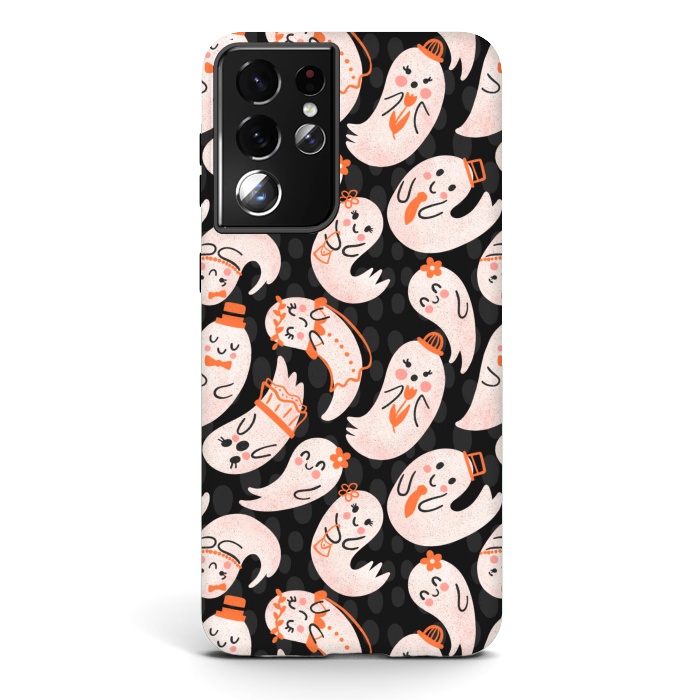 Galaxy S21 ultra StrongFit Cute Ghost Friends by Noonday Design