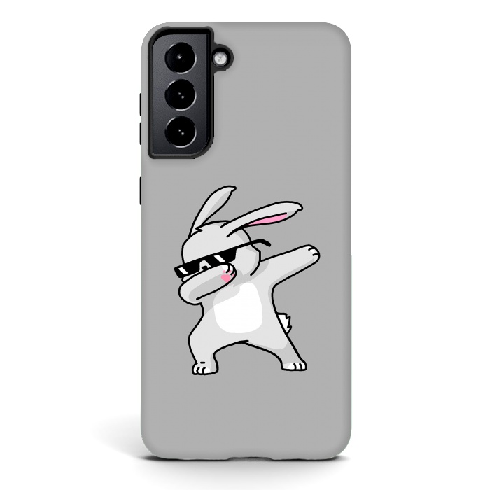 Galaxy S21 plus StrongFit Dabbing Easter Bunny by Vó Maria