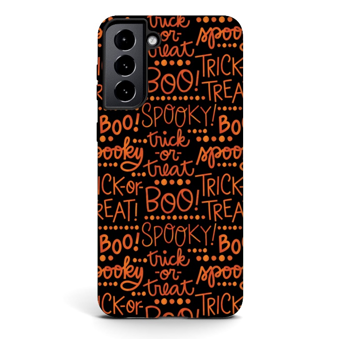 Galaxy S21 StrongFit Spooky Halloween Lettering by Noonday Design