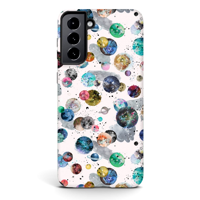 Galaxy S21 plus StrongFit Space Planets by Ninola Design