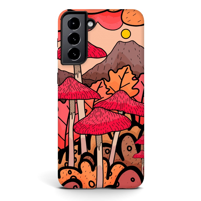 Galaxy S21 plus StrongFit The mushrooms and the hills by Steve Wade (Swade)