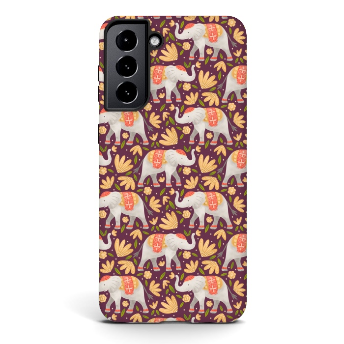 Galaxy S21 StrongFit Majestic Elephants by Noonday Design