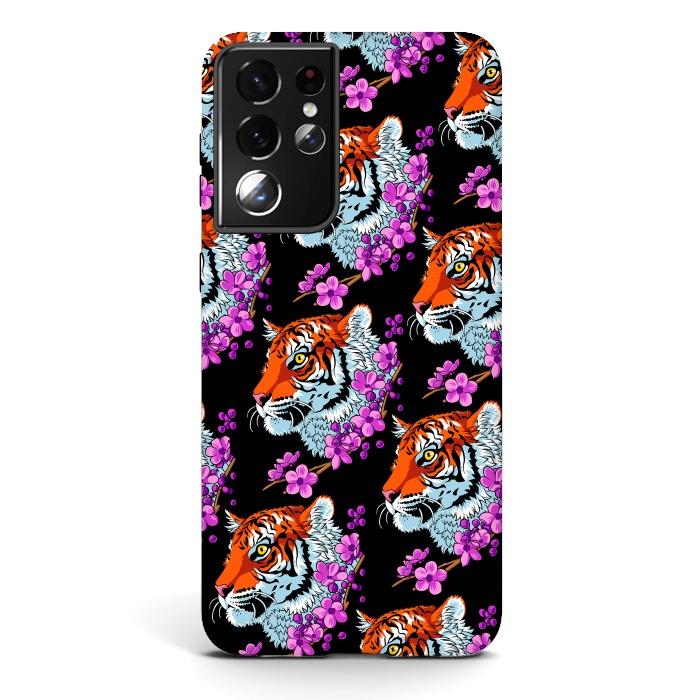 Galaxy S21 ultra StrongFit Tiger Cherry Tree by Alberto