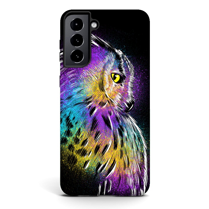 Galaxy S21 StrongFit Sketch Owl Colorful by Alberto