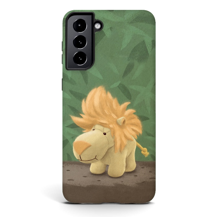 Galaxy S21 StrongFit Cute lion by Laura Nagel