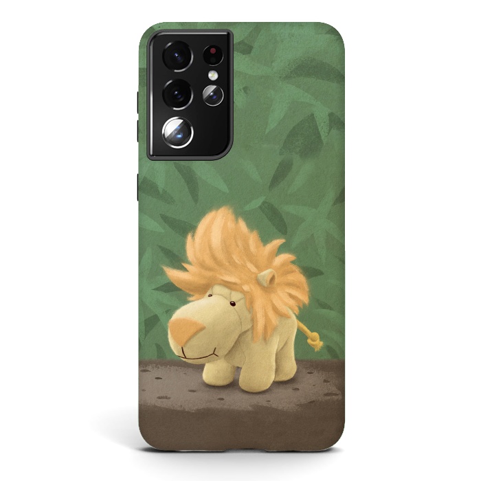 Galaxy S21 ultra StrongFit Cute lion by Laura Nagel