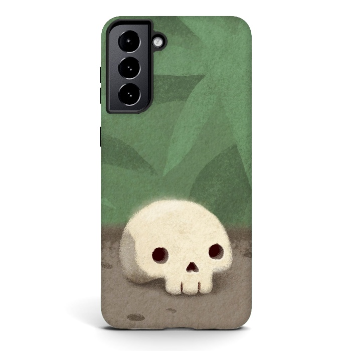 Galaxy S21 StrongFit Jungle skull by Laura Nagel
