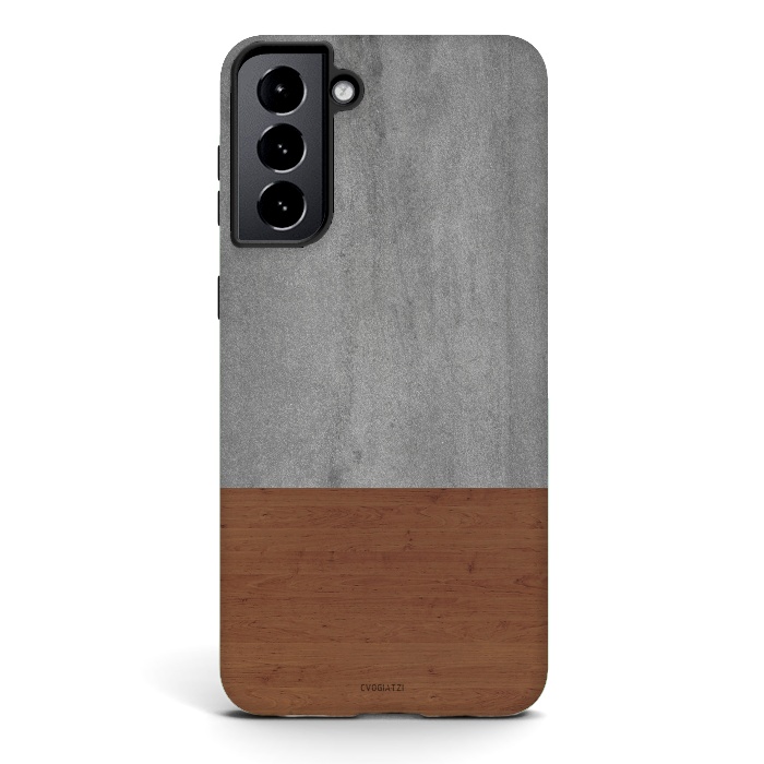 Galaxy S21 plus StrongFit Concrete-Touch of a Wood by ''CVogiatzi.