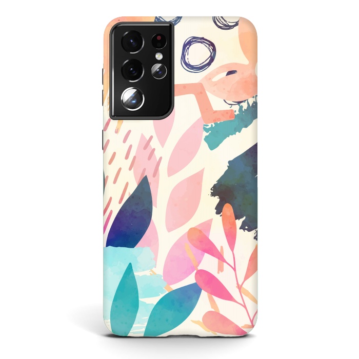 Galaxy S21 ultra StrongFit Tropicali Abstract by Creativeaxle