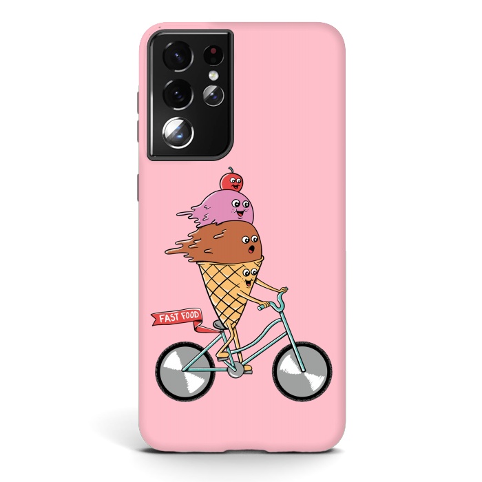 Galaxy S21 ultra StrongFit Ice cream fast food rose by Coffee Man