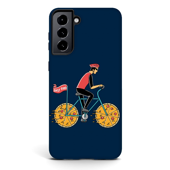 Galaxy S21 StrongFit Pizza Bicycle by Coffee Man