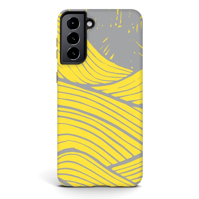 Galaxy S21 StrongFit The yellow waves by Steve Wade (Swade)