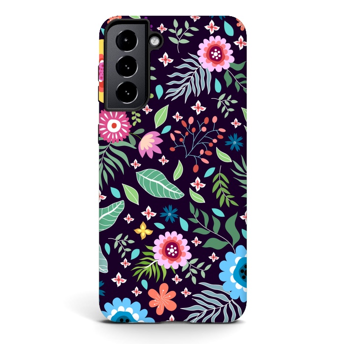 Galaxy S21 plus StrongFit Colourful Flowers by ArtsCase