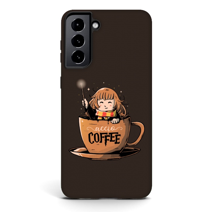 Galaxy S21 StrongFit Accio Coffee by eduely