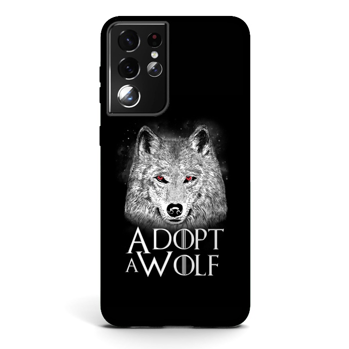 Galaxy S21 ultra StrongFit Adopt a Wolf by eduely