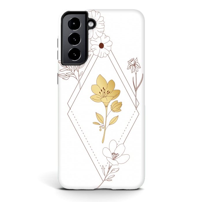 Galaxy S21 plus StrongFit gold flower  by haroulita