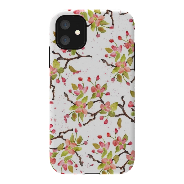 iPhone 11 StrongFit Apple Blossoms by Amaya Brydon