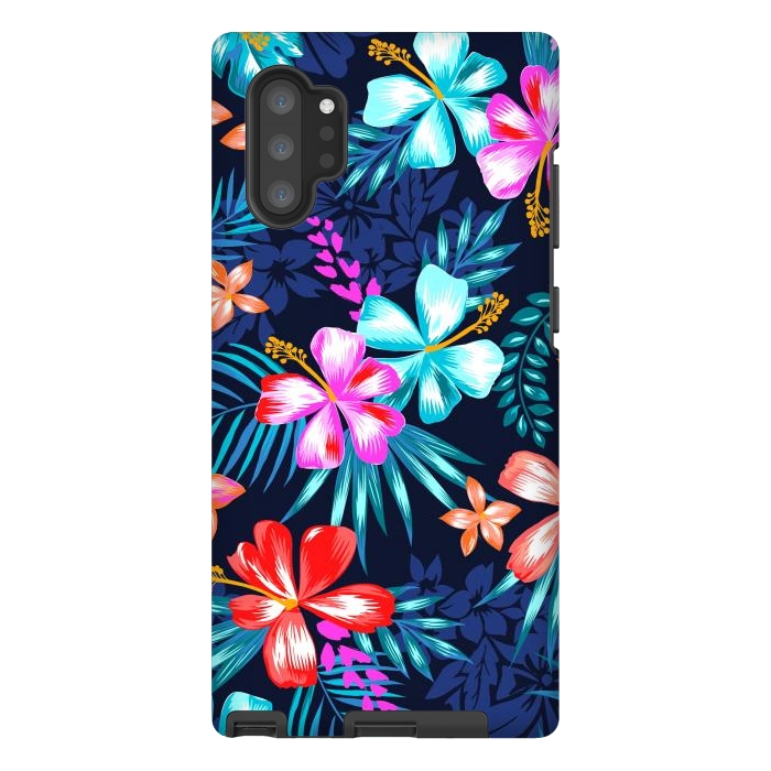 Galaxy Note 10 plus StrongFit Beautiful Tropical Design Leave and Flowers by ArtsCase