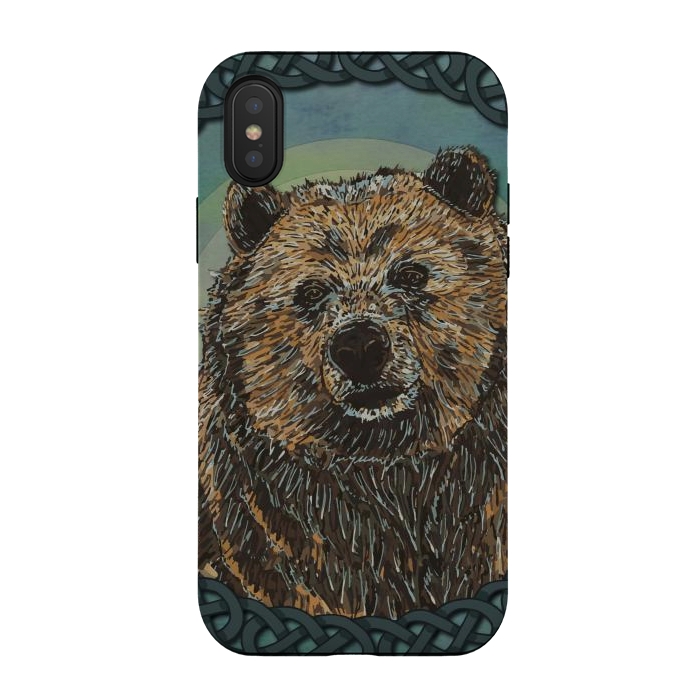 iPhone Xs / X StrongFit Brown Bear by Lotti Brown