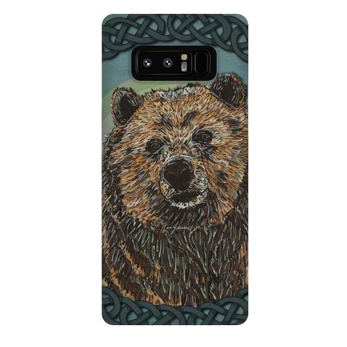 Galaxy Note 8 StrongFit Brown Bear by Lotti Brown