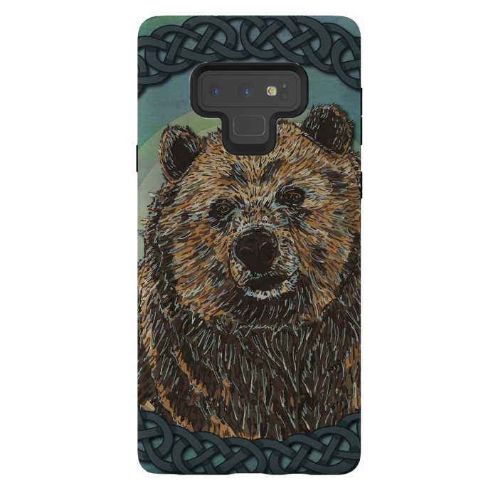 Galaxy Note 9 StrongFit Brown Bear by Lotti Brown