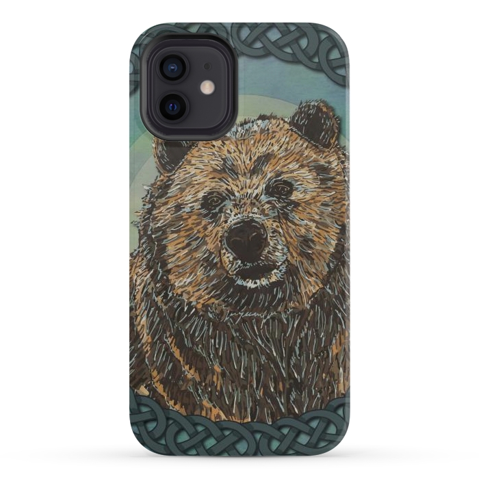 iPhone 12 StrongFit Brown Bear by Lotti Brown