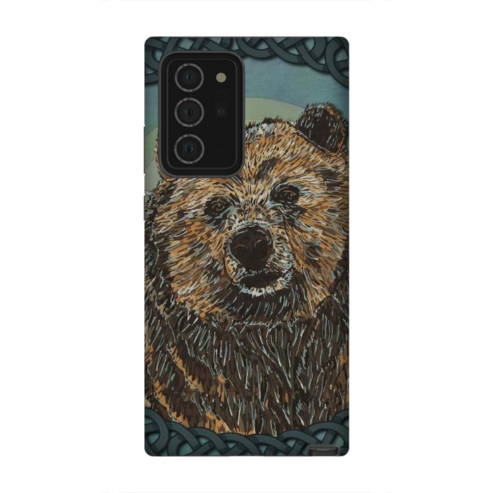 Galaxy Note 20 Ultra StrongFit Brown Bear by Lotti Brown