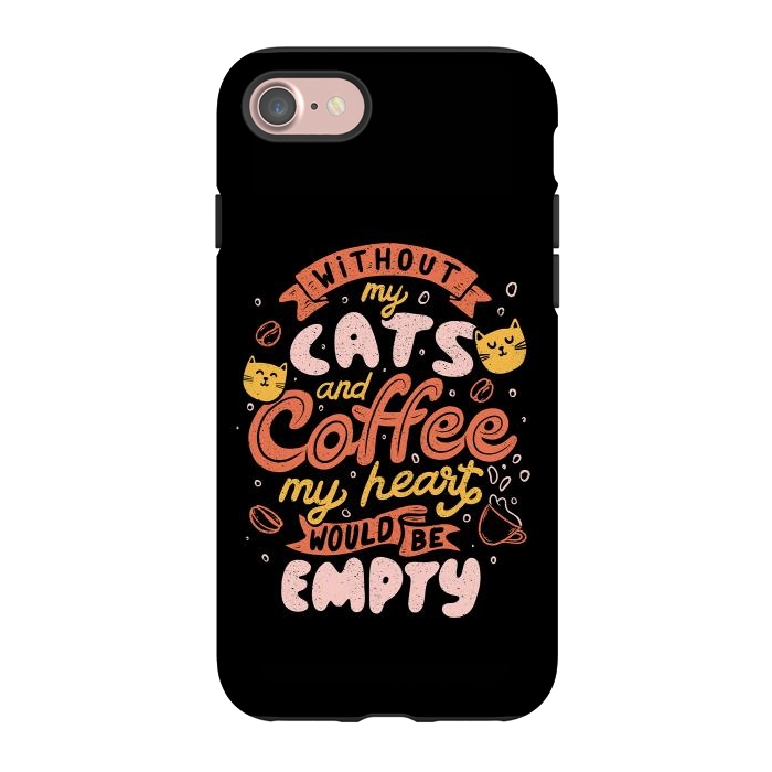 iPhone 7 StrongFit Cats and Coffee  by eduely