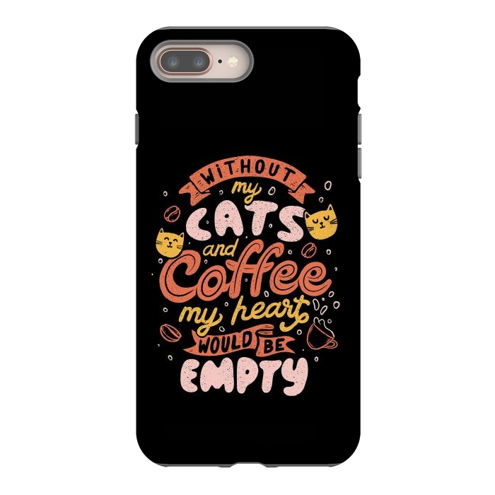 iPhone 8 plus StrongFit Cats and Coffee  by eduely