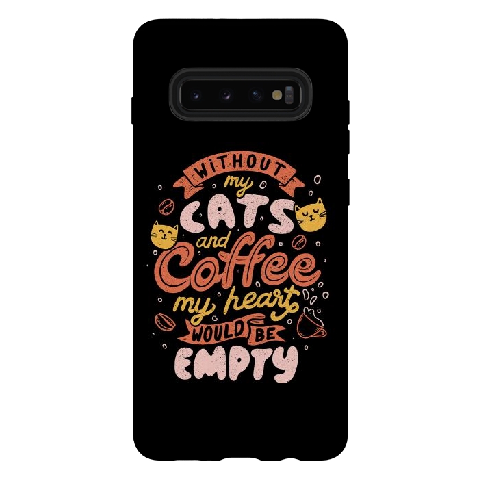 Galaxy S10 plus StrongFit Cats and Coffee  by eduely