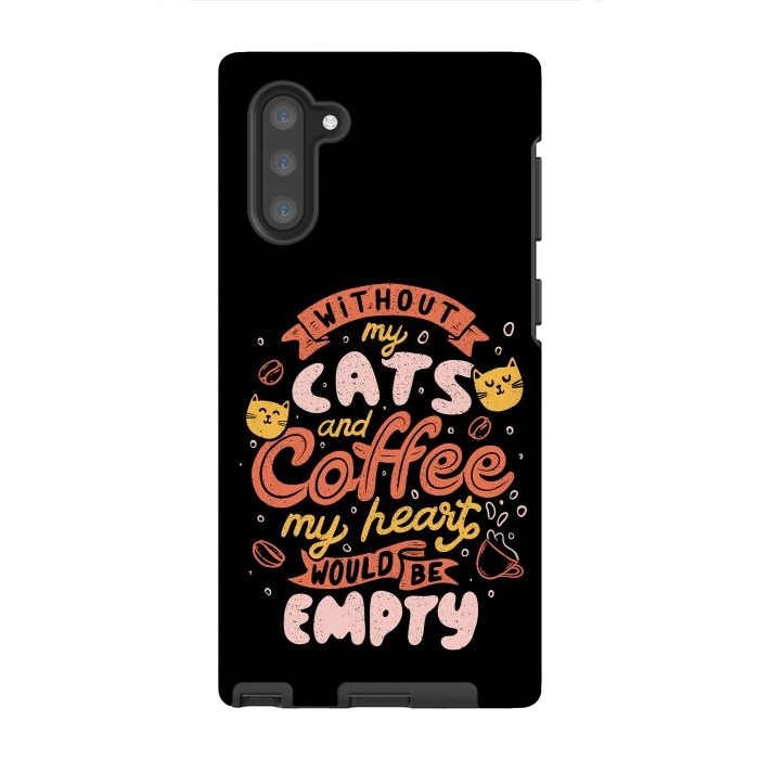 Galaxy Note 10 StrongFit Cats and Coffee  by eduely