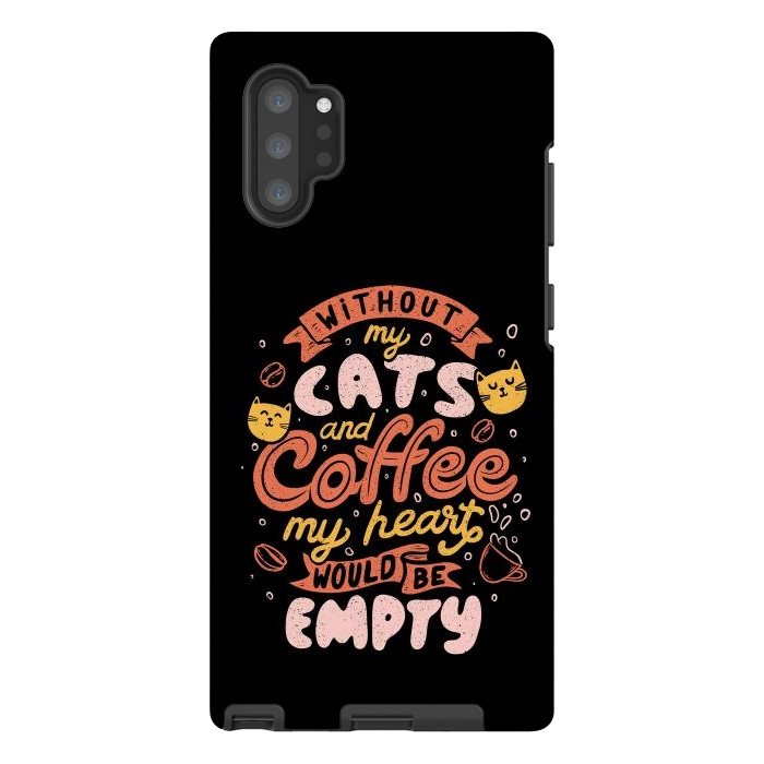 Galaxy Note 10 plus StrongFit Cats and Coffee  by eduely