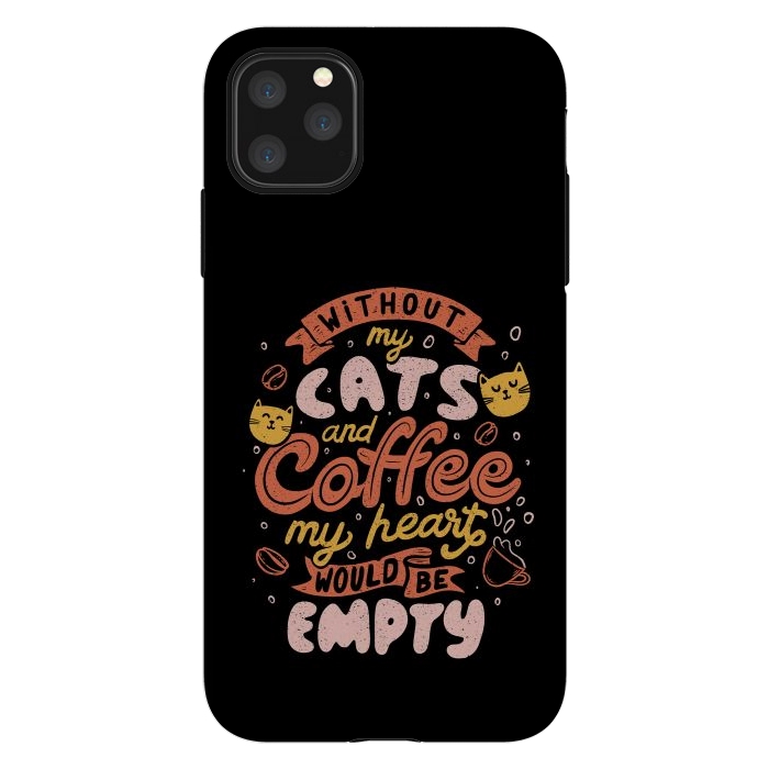 iPhone 11 Pro Max StrongFit Cats and Coffee  by eduely