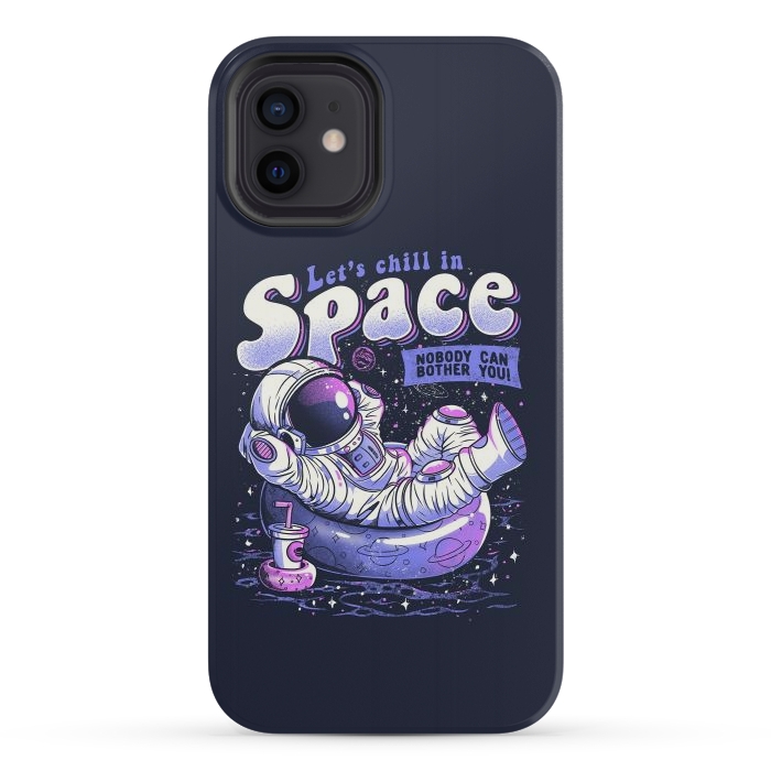 iPhone 12 mini StrongFit Chilling in Space by eduely
