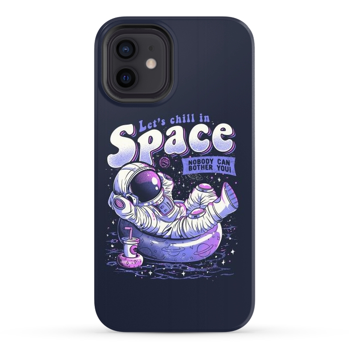iPhone 12 StrongFit Chilling in Space by eduely