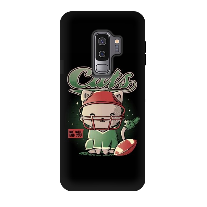 Galaxy S9 plus StrongFit Cats Football by eduely
