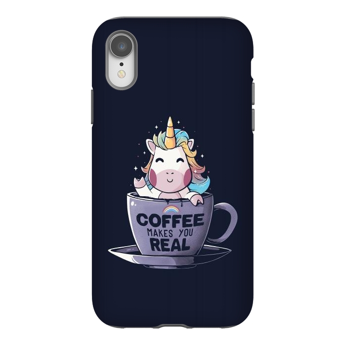 iPhone Xr StrongFit Coffee Makes You Real by eduely