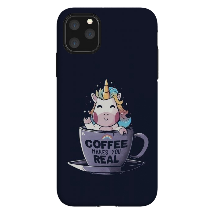 iPhone 11 Pro Max StrongFit Coffee Makes You Real by eduely