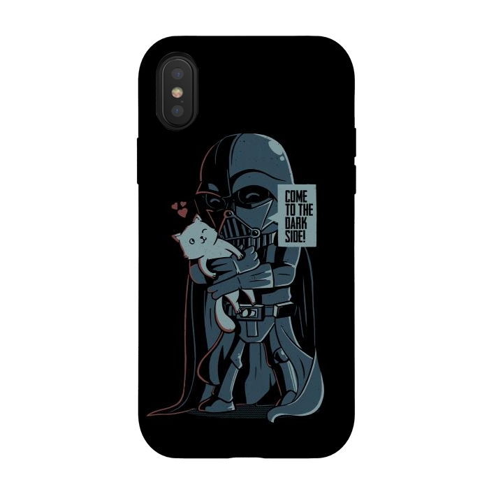 iPhone Xs / X StrongFit Come to the Dark Side - Cute Cat by eduely