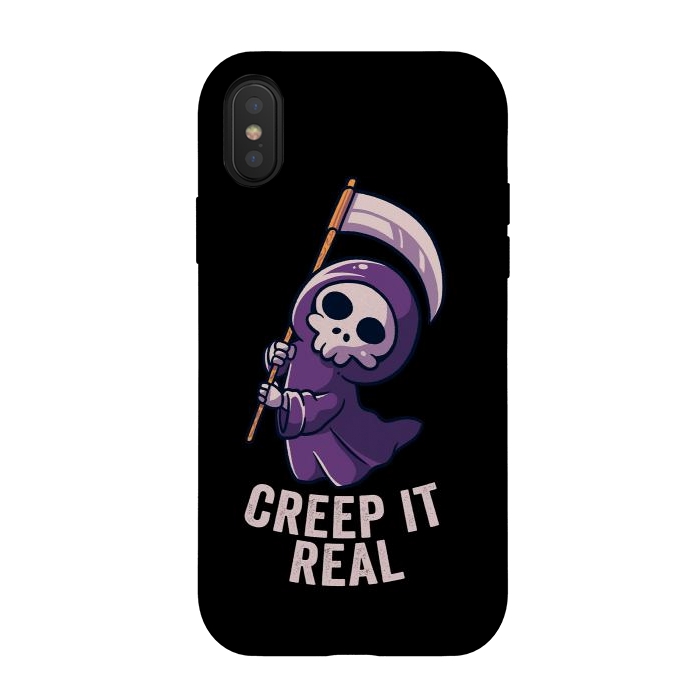 iPhone Xs / X StrongFit Creep It Real - Skull by eduely